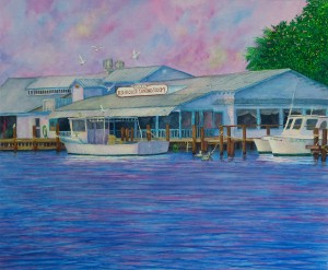 Kelly's Fish House • Olde Naples, watercolor 11x14